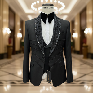 Costume de Mariage Homme Élégant à Boutonnage Simple – Blazer et Veste de <span class=keywords><strong>Cérémonie</strong></span> <span class=keywords><strong>pour</strong></span> Mariage ou Affaires - Product Image 6