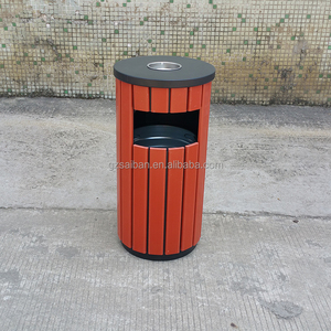 Thương Mại Vòng Hình Dạng Gỗ Thùng Rác Thùng Rác Kim Loại Có Thể Ngoài Trời Thùng Rác Thùng Rác Cho Nhà Cư Trốn Thương Mại Khu Vực Công Cộng Thùng Rác Công Cộng - Product Image 4