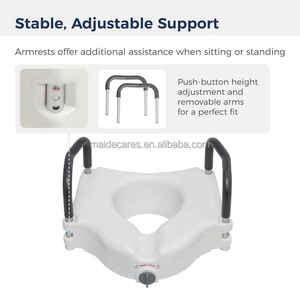 Aid Adjustable Support Safety Non Slip Commode <strong>Chair</strong> Durable Use <strong>Chair</strong> <strong>Mobility</strong> Care Medical Portable Shower Bedside - Product Image 3