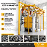 Machine de sablage PLC de type suspendu Q48, directement d'usine, pour l'ébavurage des pièces moulées en fonderie d'acier, avec moteur et boîte de vitesses Sa2.5, garantie 2 ans