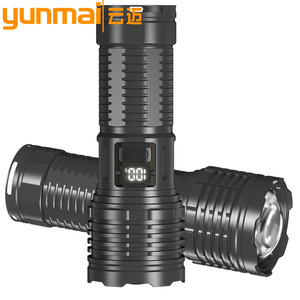 ยุนมัยไฟฉายแบบชาร์จไฟได้ 60W XHP360 30LED จอแสดงผลดิจิตอลซูมได้ไฟฉายยุทธวิธีกันน้ำ - Product Image 4