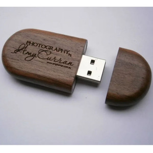 Custom 2.0 Wooden USB Flash Drive 64GB Capacity Laser Engraved Oval Wood Stick Business Style Card 32GB Built-in <strong>Memory</strong> <strong>Box</strong> - Product Image 3