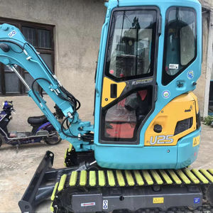 Miniexcavadora de 2 Toneladas Kubota U25, Excavadoras Usadas de Segunda Mano Kubota U15 17 20 30 35 55 U25, Excavadora de Orugas con Acoplador Rápido y Martillo - Product Image 1