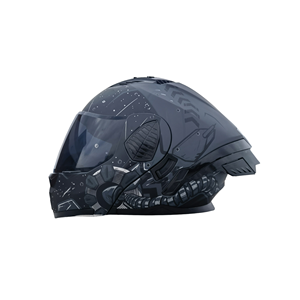 Casque de moto à rabat modulaire léger à petite coque avec double visière et faible bruit de vent Logo personnalisé OEM DOT - Product Image 3