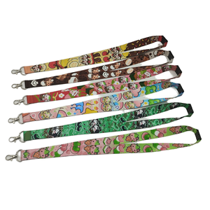 OEM Logo Polyester Neck Strap Wholesale Promotional Cheap Sublimation Printing Long Keychain Lanyard