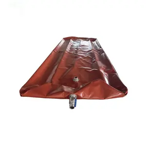 Bolsa de lama vermelha dobrável e flexível 20m3, bolsa armazenamento de biogas e tanque
