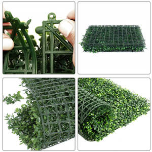 Estera de setos de madera de boj artificial, valla, paneles de <span class=keywords><strong>pared</strong></span> verdes verticales, Panel de <span class=keywords><strong>pared</strong></span> de hierba Buxus, <span class=keywords><strong>Pared</strong></span> de follaje Verde Para Tu Fondo - Product Image 3
