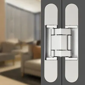 Шарнир с перекрестным складыванием невидимые дверные петли 3D регулируемый 180 градусов дверной шкаф скрытый шарнир