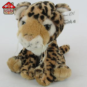 Petite peluche panthère tachetée de léopard peluche jouet animal sauvage technique lavé pour soulager le stress rempli de coton PP - Product Image 2