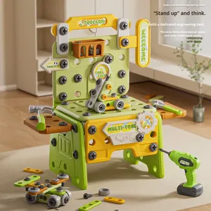 Ensemble d'outils éducatifs STEM pour assembler des vis, blocs de construction en plastique DIY pour enfants, jeu de simulation d'établi avec boîte à outils portable - Product Image 6