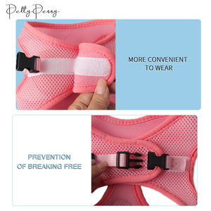 애완 동물 용품 스텝 인 에어 개 조끼 작은 개와 고양이를 위한 전천후 메쉬 하네스 핑크 녹색 사용자 정의 색상 XXX-작은 가슴 - Product Image 4