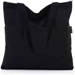Custom Logo Oversize Women Large Weekend Canvas Cotton Shopping Tote Bag Women Fashion School <b>Handbag</b> - Product Image 1