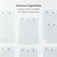 Sac de rangement pour vêtements, chaussures et chaussettes, personnalisable, transparent, en PVC et EVA, refermable, anti-poussière, avec bouton