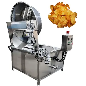 Industrial fully automatic Batch Fryer Potato Chips Deep Fryer Gas Frying Machine