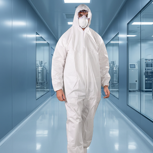 High Quality Safety <b>Waterproof</b> Work <b>Overalls</b> 55gsm SF Protection Microroporous Polyester Paint Spray Suits Disposable Customized - Product Image 2