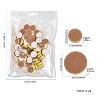 50 pièces/sac Éponges de ponçage rondes remplaçables, éponges de ponçage brunes pour pédicure # 180 # 240 tampons de polissage pour cuticules et callosités