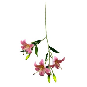 Meibaozhong - Lirios Artificiales de Tres Cabezas, Flores de Seda para Decoración de Bodas y Hogar, Arreglos Florales - Product Image 5