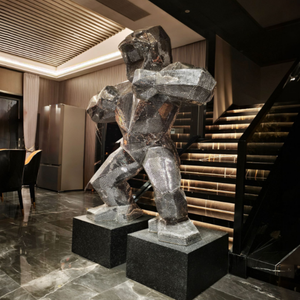 Escultura Geométrica de Gorila <span class=keywords><strong>Babuino</strong></span> de Resina Nórdica, <span class=keywords><strong>Mono</strong></span> Grande, Adornos de Decoración, Sala de Exposiciones, Arte Popular de Dibujos Animados, Manual Artístico - Product Image 1