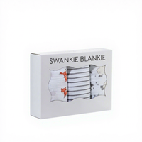 Boîte d'emballage en carton kraft pour emmaillotes de bébé, vente en gros, écologique, recyclable, impression personnalisée, gaufrage, revêtement UV, fourniture directe usine