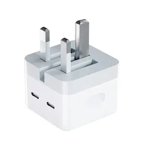 Oswell 3pin uk מקפל טלפון נייד סוג c usb c יציאה כפולה 35w 3pin תקע USB ג 'י יציאה כפולה