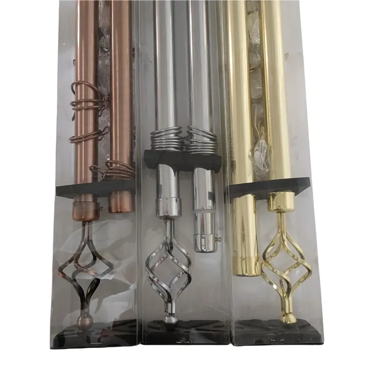 Shower Set batang tirai tunggal, tongkat Stainless Steel baja tahan karat dapat diperpanjang emas hitam dapat diatur untuk jendela