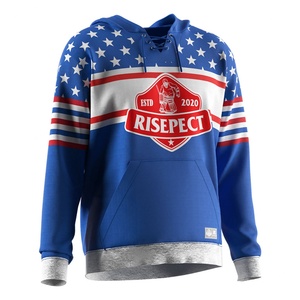 Fabricante de Uniformes Deportivos para Hombre, Manga Larga, Cuello en V, Bordado, Sublimado, Estilo Vintage, Jersey de Hockey con Capucha, Venta al Por Mayor - Product Image 3