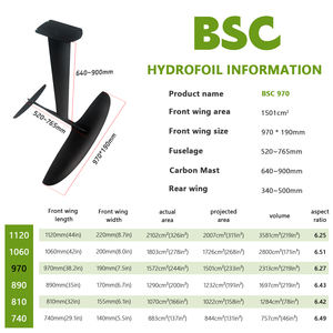 เสาอลูมิเนียมคาร์บอน BSC 970 สำหรับ SUP Wing Efoil fin kitesurf กระดานโต้คลื่นไฟฟ้า ของเล่นน้ำ ฟอยล์เซิร์ฟฟิ่ง ไฮโดรฟอยล์ - Product Image 2