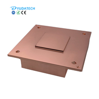 Dissipateur thermique personnalisé carré 2u serveur, fabricant, dissipateur thermique à ailettes en cuivre