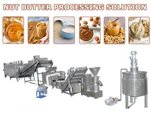 工業用ピーナッツバター加工生産ライン自動ピーナッツバター製造機