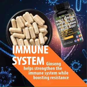 Cápsulas de Maca y Ginseng de Alta Calidad OEM con Ashwagandha, Ginseng, Potenciador de Energía Natural, Píldoras Potentes para Hombres - Product Image 4