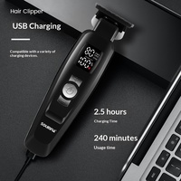 Tondeuse à cheveux électrique rechargeable transfrontalière avec lames en acier inoxydable, 3 vitesses pour coiffer, tailler et couper