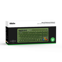 Clavier mécanique 8BitDo Retro87 équipé de grandes touches, doté d'un style rétro, clavier vert translucide