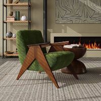Fauteuil individuel, chaise de loisirs de style designer, vintage espagnol, rétro, nostalgique, pour balcon, chaise en bois massif pour maison d'hôtes