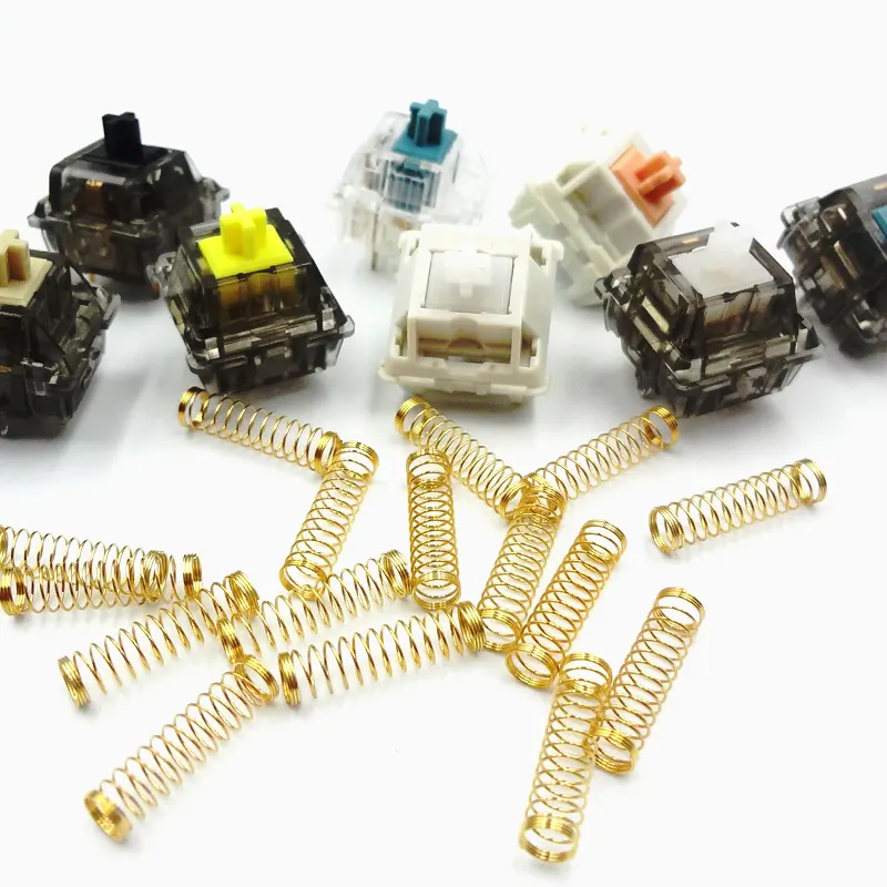 Double gold plated 63.5g55g 62g65g67g78g80g150g45g35g60g custom spring two stage spring mechanical keyboard switch