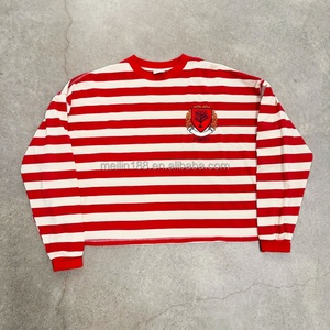 Camiseta de Rugby Personalizada con Logotipo Bordado, 100% Algodón, Manga Larga, Cuello Redondo, Fabricante de Camisetas - Product Image 5