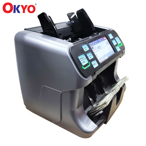 Contador de billetes comercial OKYO, cantidad total inteligente, 800 unidades/minuto, detección CIS, <span class=keywords><strong>200</strong></span> unidades/tolva para billetes en <span class=keywords><strong>euros</strong></span> y dólares - Product Image 4