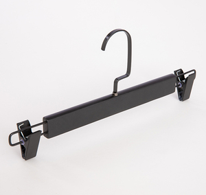 Wholesale Custom Logo Black Wooden Coat Skirt <strong>Hangers</strong> Durable Anti Slip Perfect for Hotel Clothing - Product Image 6