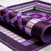 Tapis de Mahjong de Luxe Antidérapants Pliables en Caoutchouc, Grands Tapis de Jeu de Bureau, Tapis de Table de Jeu Imperméables avec Bords Cousus, Durables et au Design Personnalisé