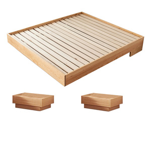 Giapponese Tatami in legno massello con plateau letti matrimoniale Queen Size <span class=keywords><strong>letto</strong></span> sospeso senza testiera di lusso King Size <span class=keywords><strong>camera</strong></span> <span class=keywords><strong>da</strong></span> <span class=keywords><strong>letto</strong></span> <span class=keywords><strong>mobili</strong></span> - Product Image 5