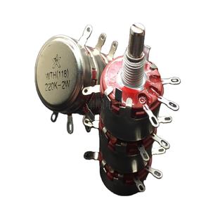 פוטנציומטר סרט פחמן פוטנציומטר WTH118 2W220K שלוש טבעת 3 שכבה 20 מ"מ ידית <span class=keywords><strong>WH118</strong></span> - Product Image 1