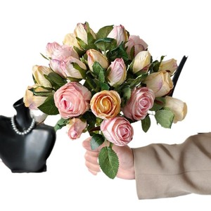Pequeñas Rosas Artificiales de Seda, Flores Hechas a Mano para Decoración del Hogar, Accesorios para Bodas - Product Image 5