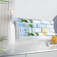 Carreaux de miroir biseautés écologiques faits à la main à coller – Carreaux de crédence 6x2 pouces – Jolies bandes de carreaux pour cuisine et salle de bain
