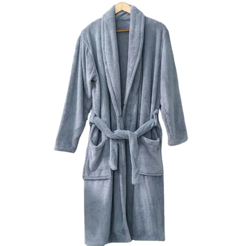 Kadın banyo elbiseler v yaka bayanlar pijama yumuşak özel Logo lüks banyo elbiseler SPA Robe otel bornoz kadın gece elbisesi