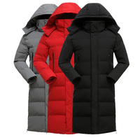 Veste longue en polyester décontractée, imperméable, réversible, à capuche, style streetwear, mode automne-hiver, avec logo personnalisé OEM imprimé.