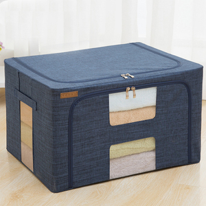 Caixa de Armazenamento Dobrável de Grande Capacidade em Tecido Oxford com Estrutura de Aço, Impermeável, 20L, Nova, para Roupas e Cobertores - Product Image 4