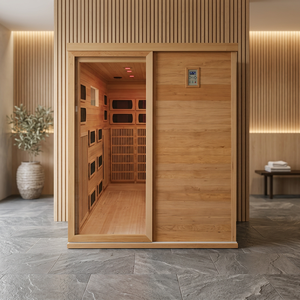 Sauna Cuadrada de Vapor de Madera Sólida con Calentadores de Carbón para 3-4 Personas, para Entusiastas del Fitness, Recuperación, Sauna Deportiva Premium - Product Image 2
