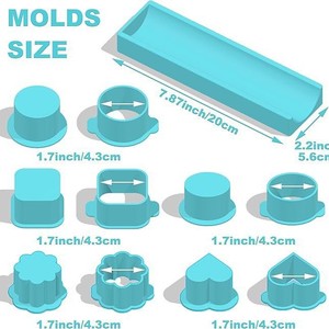 5PS Heart Square Cloud Oval Shapes Cake Pop <b>Mold</b> Set <b>Hand</b> Press Cookie Chocolate Candy <b>Molds</b> For Baking Decoration - Product Image 3