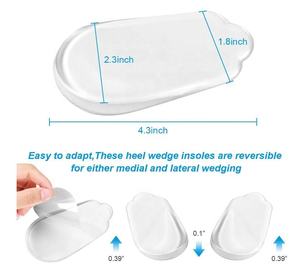 Plantilla de zapato de silicona con aumento de altura de cuñas de talón lateral para pronación correctiva, supinación, corrección de pierna tipo O/X <span class=keywords><strong>ortopédica</strong></span> - Product Image 5
