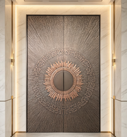 Puerta de Entrada Doble de Aluminio Fundido a Mano, Moderna y de Lujo, Personalizada, de Alta Gama y Seguridad