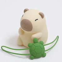 Mignon Kapybara commande vocale décoration de la maison USB Pat Led tactile lumière Silicone Rechargeable Table lampes de nuit éclairage pour les enfants